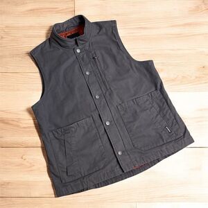 Prana Trembley Canvas Quilted Grey Hiking Outdoor Vest Large